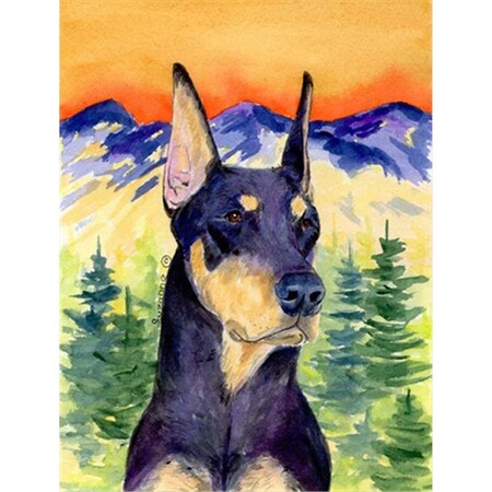 Carolines Treasures 28 x 40 in. Doberman House Size Canvas Flag SS8658CHF